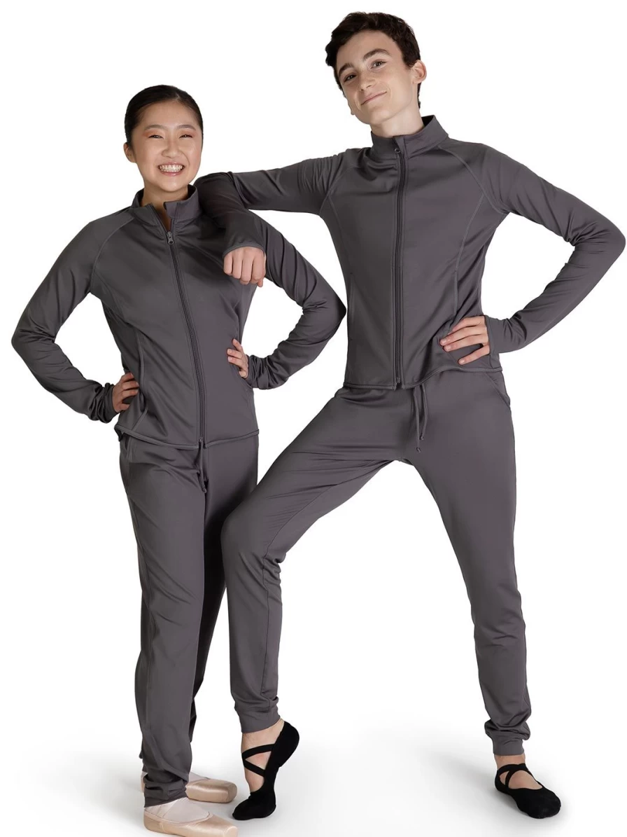 Capezio Gray Studio Collection Jacket for Kids - Dance Wear & Performance Apparel