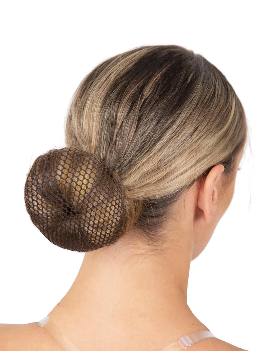 Capezio Hair Net Bun Cover for Ballet, Dance, and Work - Secure Hold, Breathable Mesh, Black