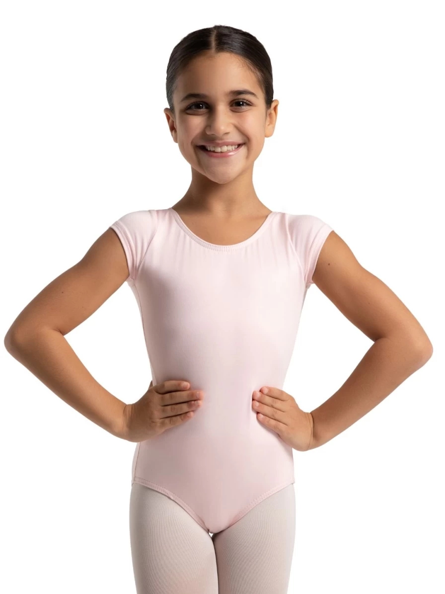 Capezio Girls Studio Collection Short Sleeve Dance Leotard for Ballet & Performance