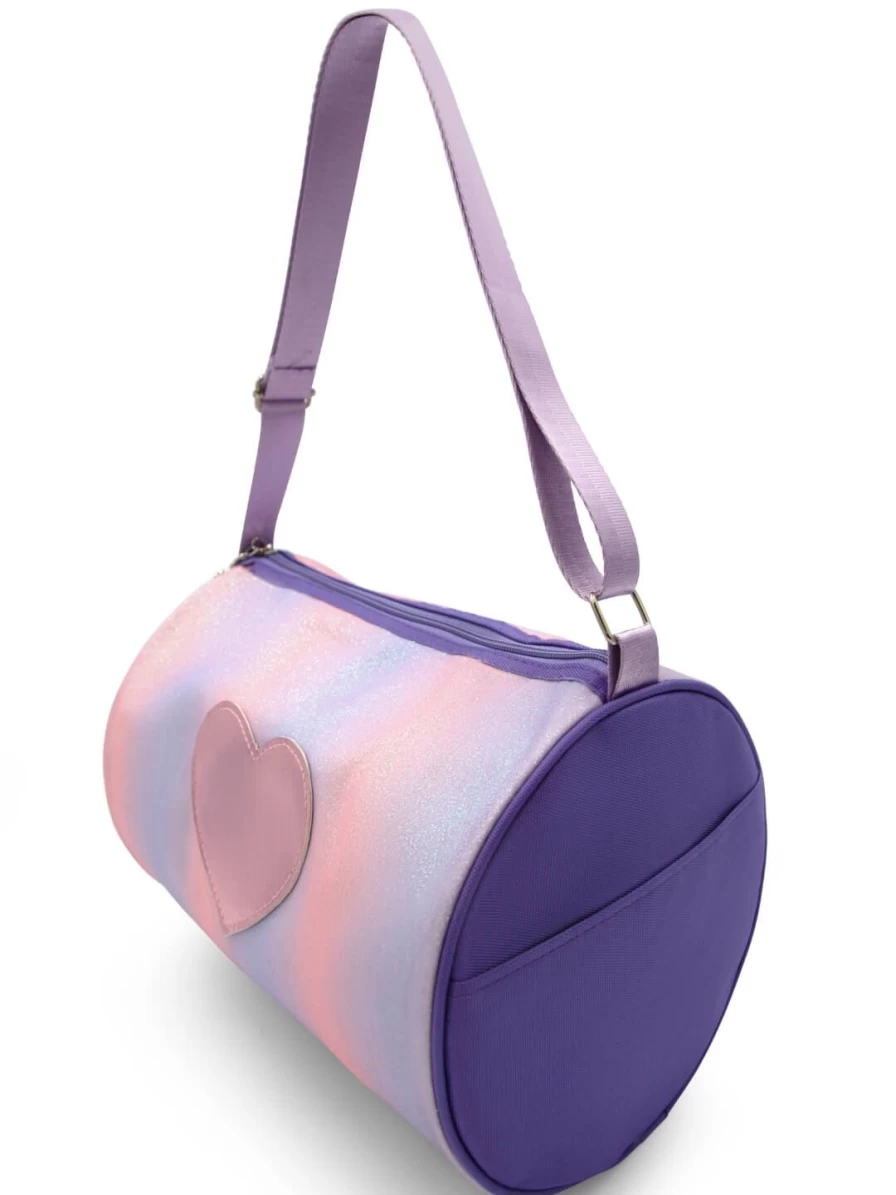Capezio Lavender Sparkle Duffle Bag for Women & Girls - Stylish Glitter Gym Travel Tote