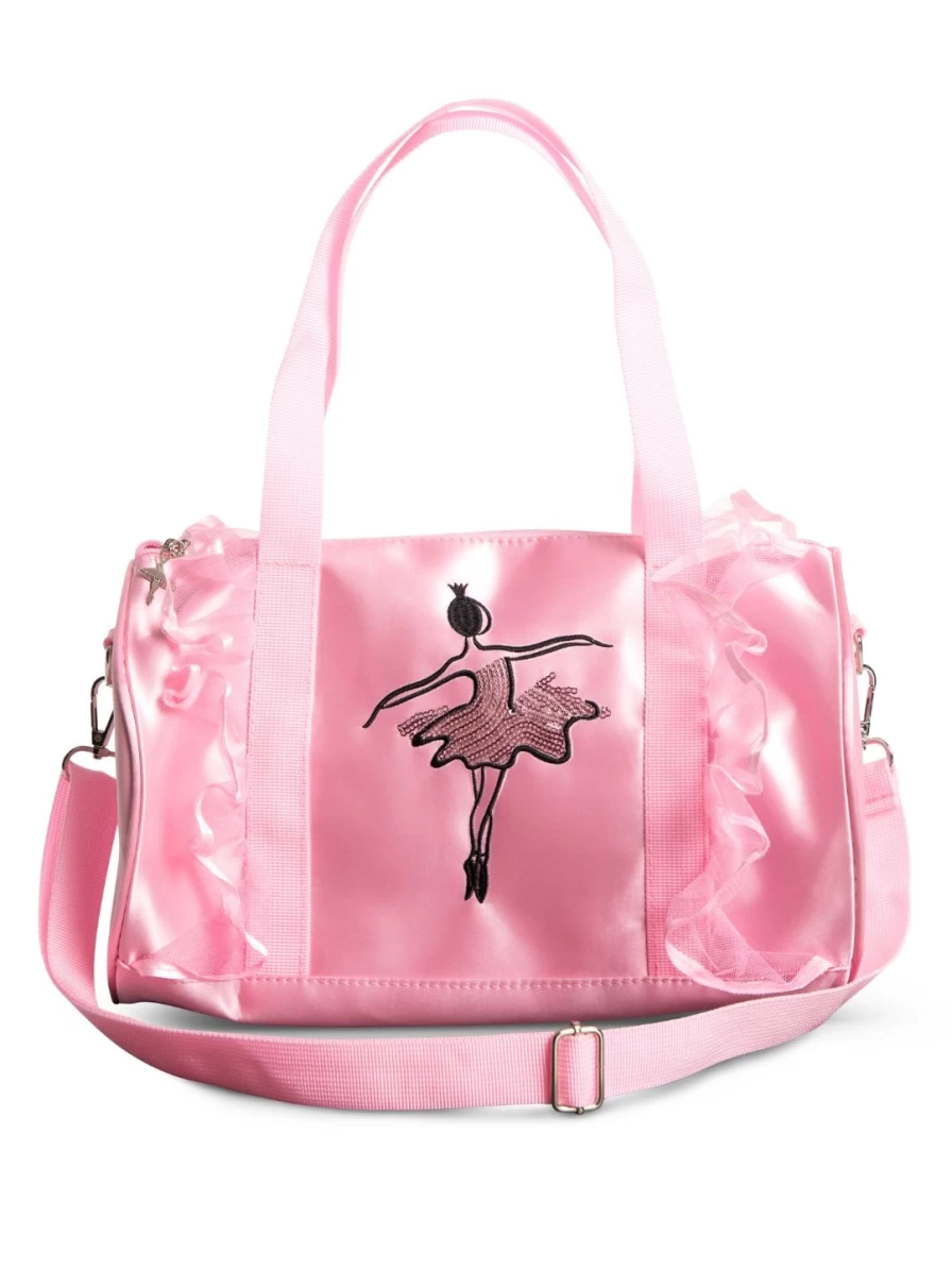 Capezio Pink Sequin Ballerina Dance Barrel Bag for Women
