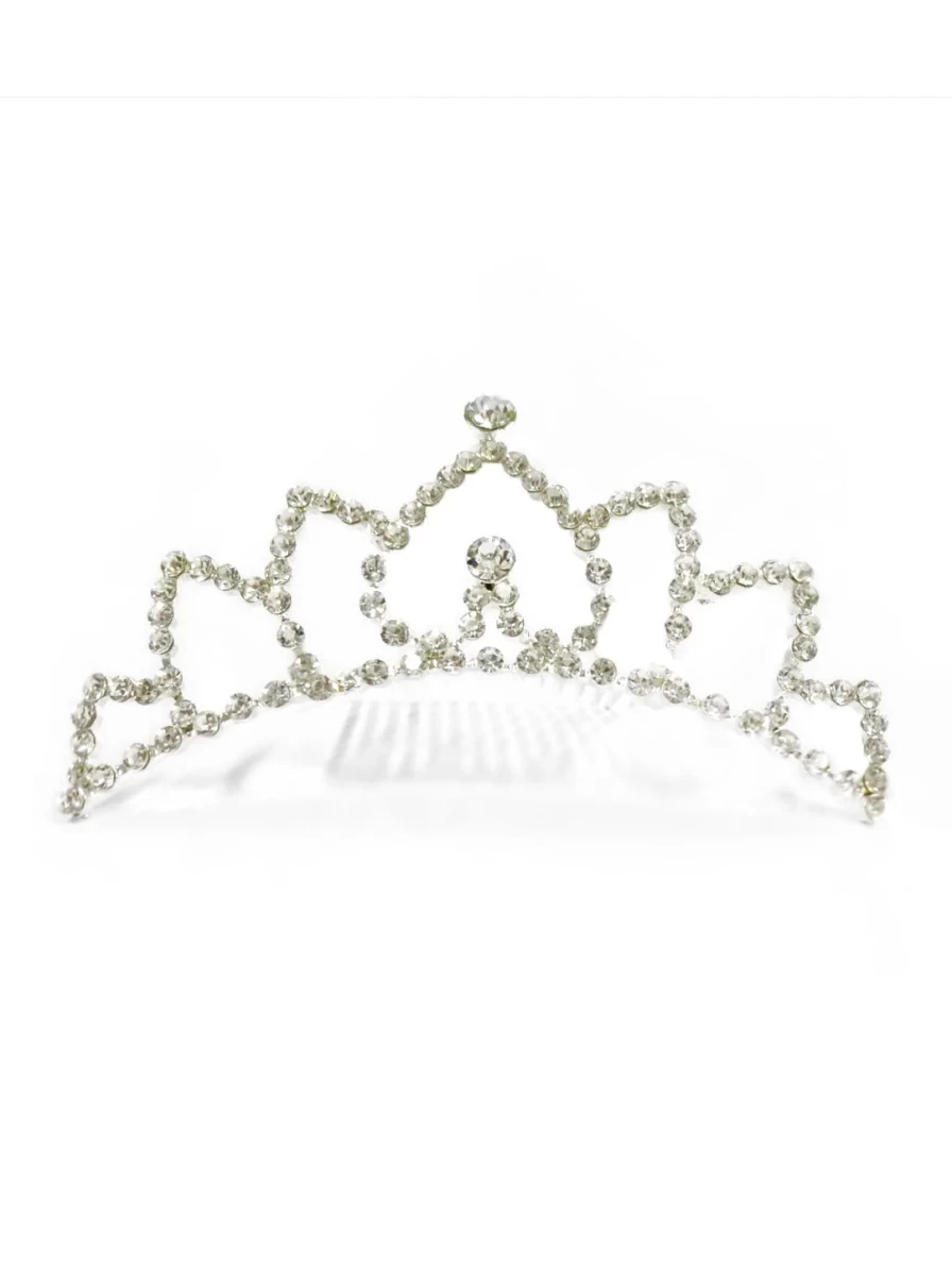 Capezio Silver Metallic Tiara with Glass Stones – Elegant Dance Hair Accessory